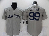 Yankees 99 Aaron Judge Gray Nike 2021 Field Of Dreams Cool Base Jersey,baseball caps,new era cap wholesale,wholesale hats